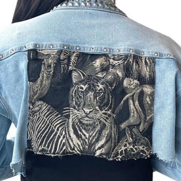 Womans Luxury Boss Lady Safari Denim Jacket NWT - Picture 2 of 2